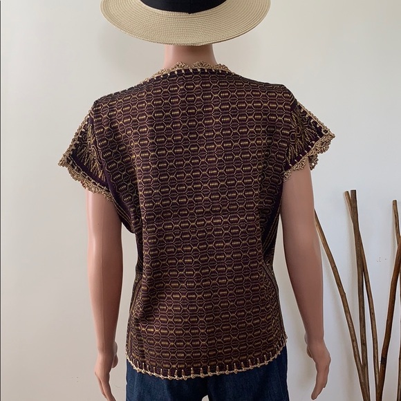 Mexican Tunic Made on a Treadle Loom. Hippie-Boho. - Picture 5 of 8